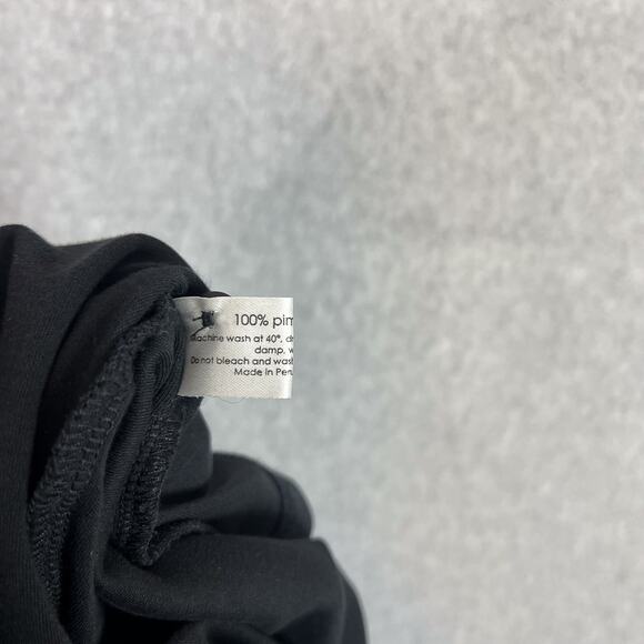 Eskandar Black Henley Long Sleeve 100% Pima Cotton Boxy Shirt One Size - Picture 7 of 7